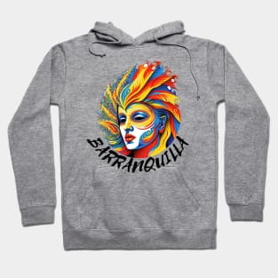 dark barranquilla carnival mask Hoodie